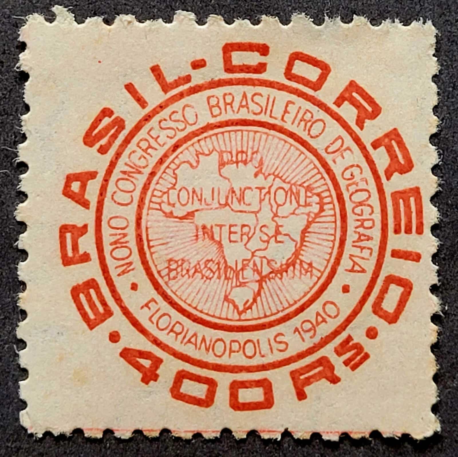 Comemorativos - RHM C0151 (Novo) 400 Réis - 9º Congresso Brasileiro de Geografia Florianopólis/SC - 07/09/1940 (Selos do Brasil)