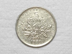 França) 5 Francs - 1970 / 29mm - 10g. / Sob / Ni / box49