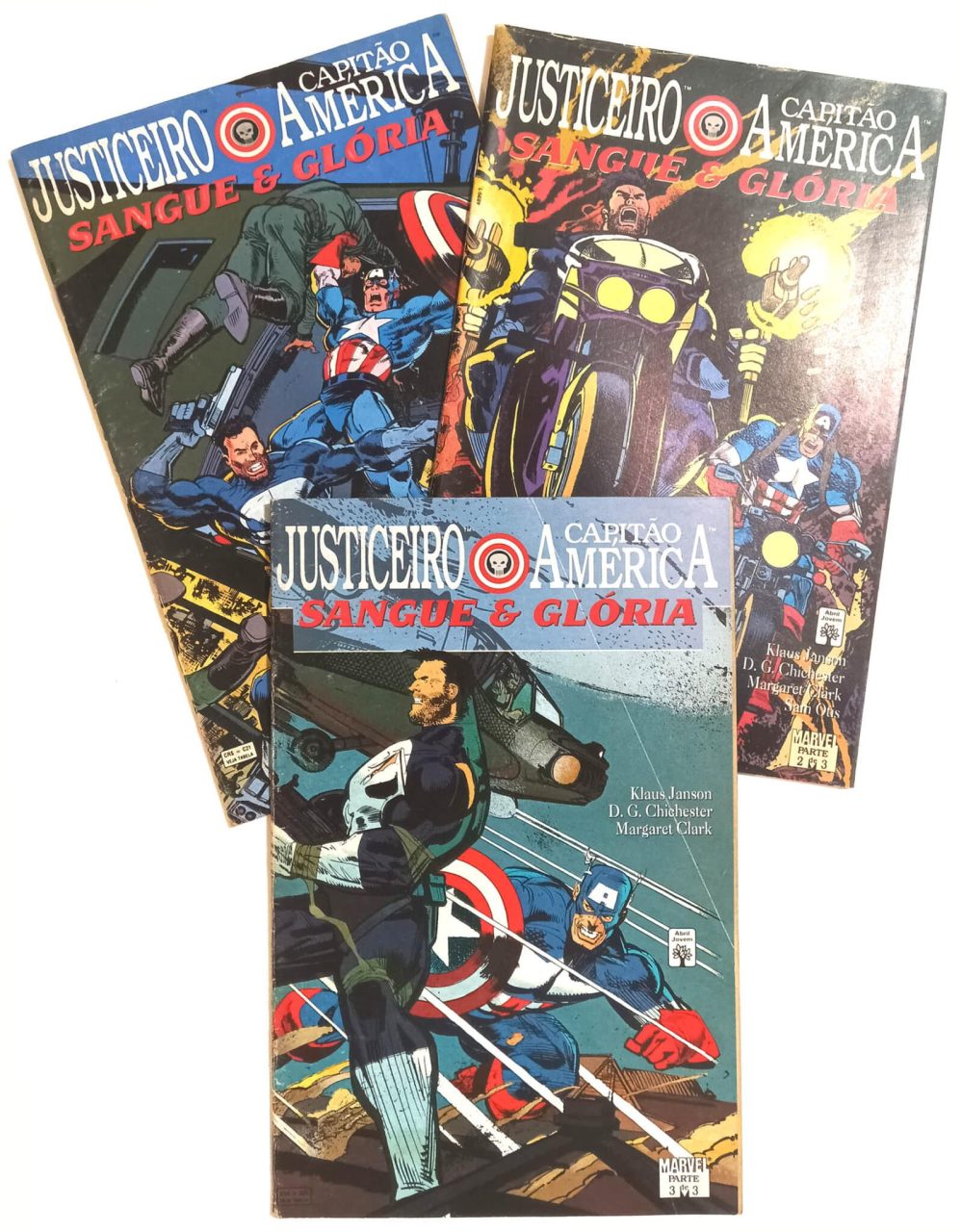Justiceiro & Capitão América - Sangue e Glória - Minissérie Abril-1993/4. HQ/Gibi