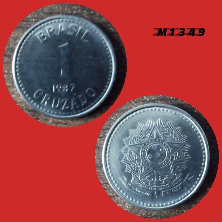 Moeda 1 Cruzado - Aço Inox - 4,4g - 23mm - 1987 - M1349