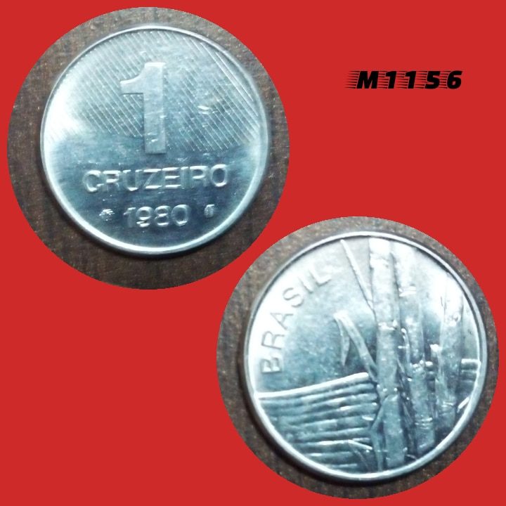 Moeda 1 cruzeiro - Aço Inox - 3,2g - 20mm - 1980 - M1156