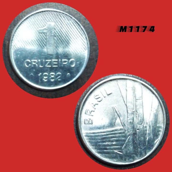 Moeda 1 cruzeiro - Aço Inox - 3,2g - 20mm - 1982 - M1174