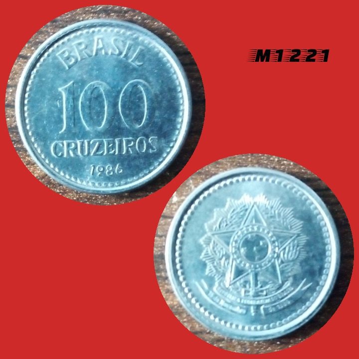 Moeda 100 cruzeiros - Aço Inox - 2g - 17mm - 1986 - M1221