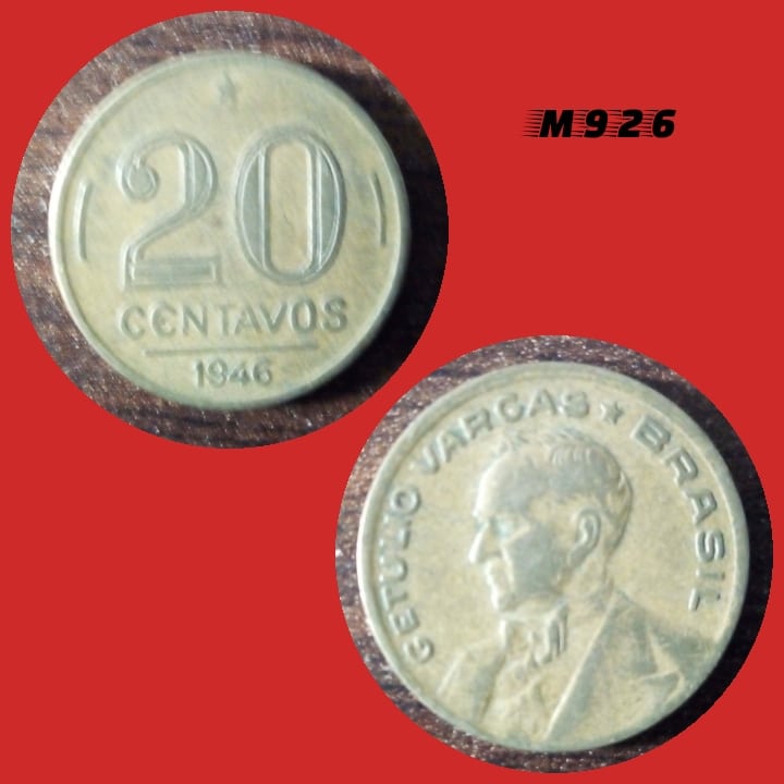 Moeda 20 centavos - Bronze-Alumínio - 4g - 19mm - 1946 - M926