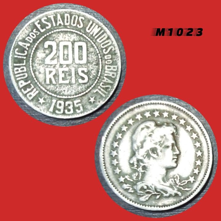 Moeda 200 Réis - CuproNíquel - 8g - 25mm - 1935 - M1023