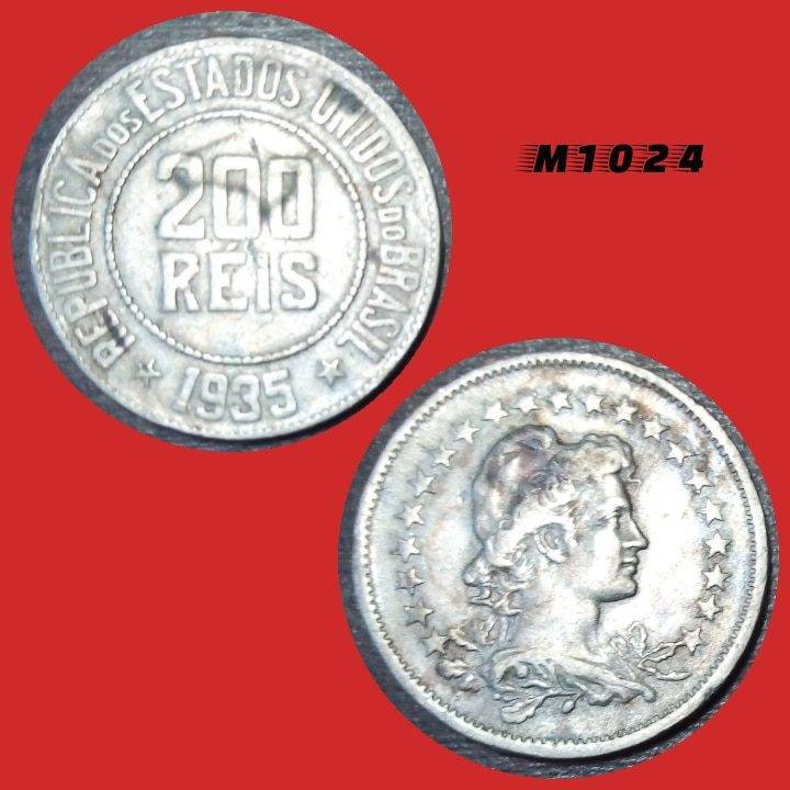 Moeda 200 Réis - CuproNíquel - 8g - 25mm - 1935 - M1024