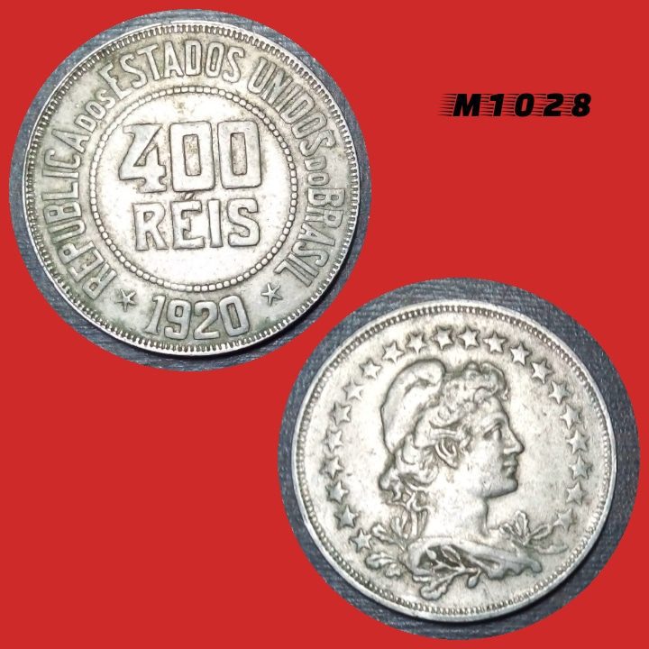 Moeda 400 Réis - CuproNíquel - 12g - 30mm - 1920 - M1028