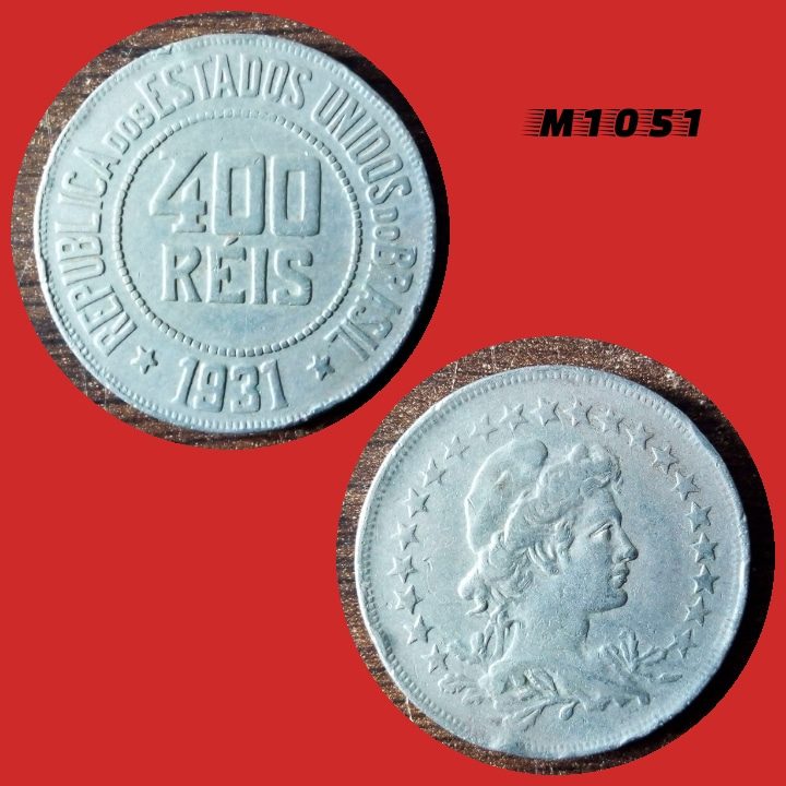 Moeda 400 Réis - CuproNíquel - 12g - 30mm - 1931 - M1051