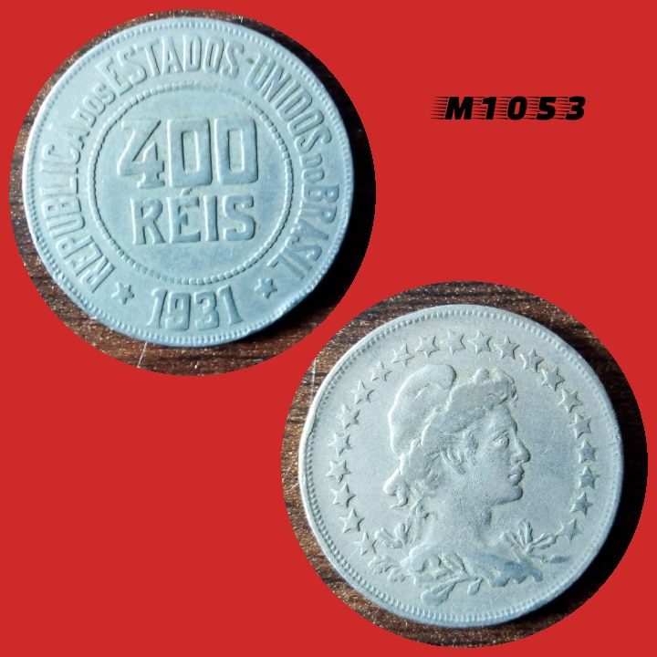 Moeda 400 Réis - CuproNíquel - 12g - 30mm - 1931 - M1053