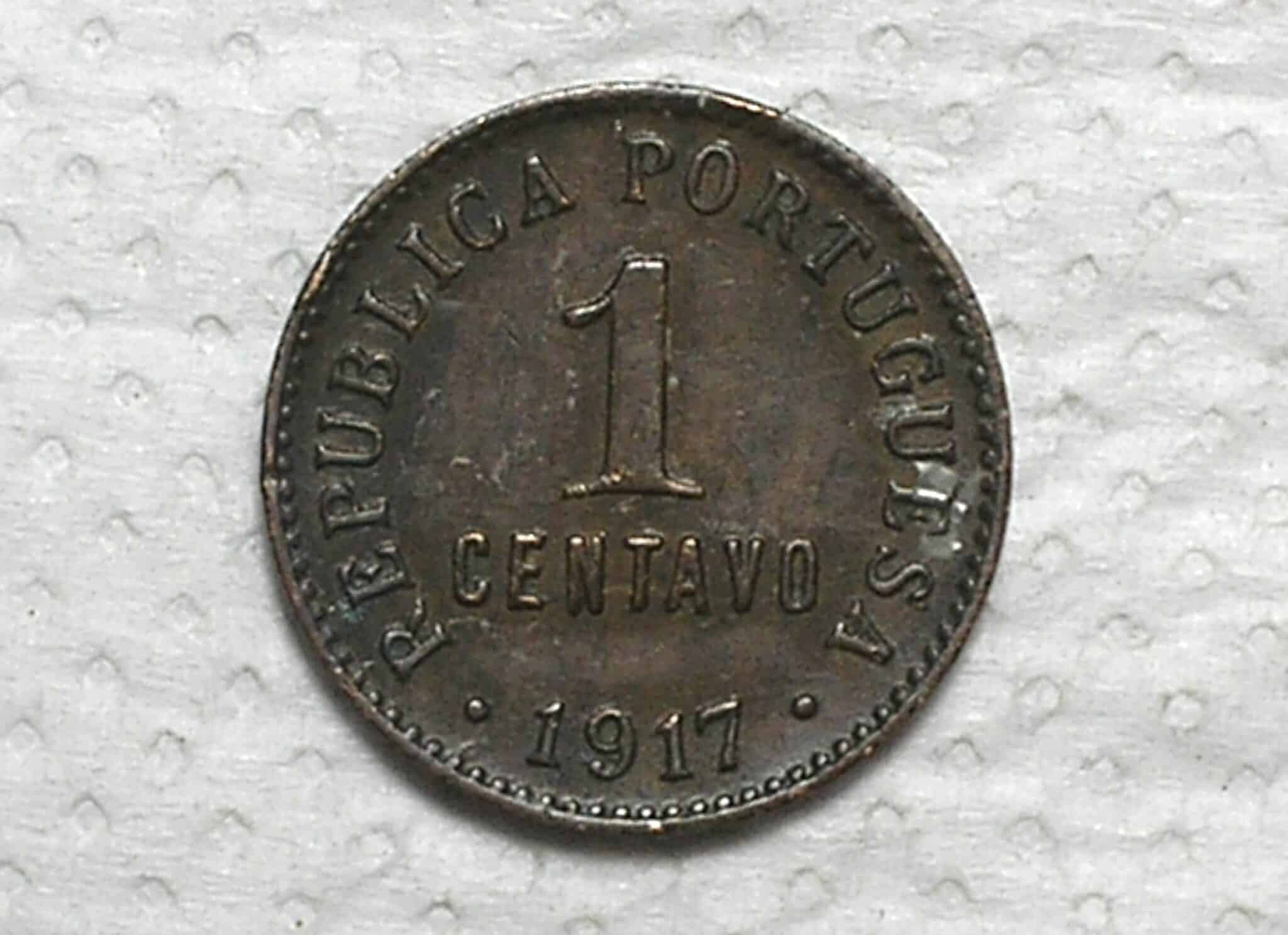 Portugal) 1 Centavo - 1917 / Soberba / Bz / box50.2