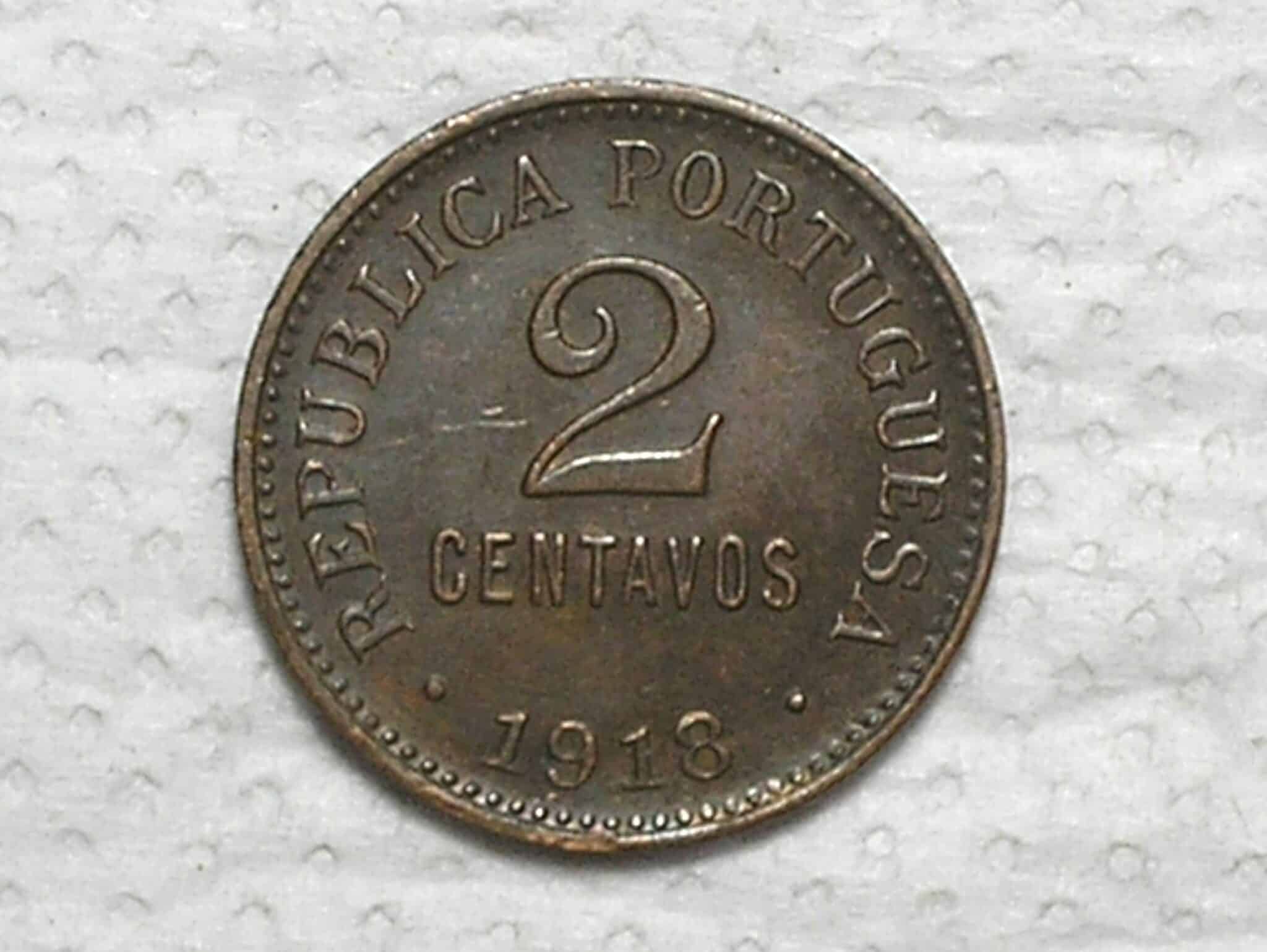 Portugal) 1 Centavo - 1918 / Soberba / Bz / box50.3