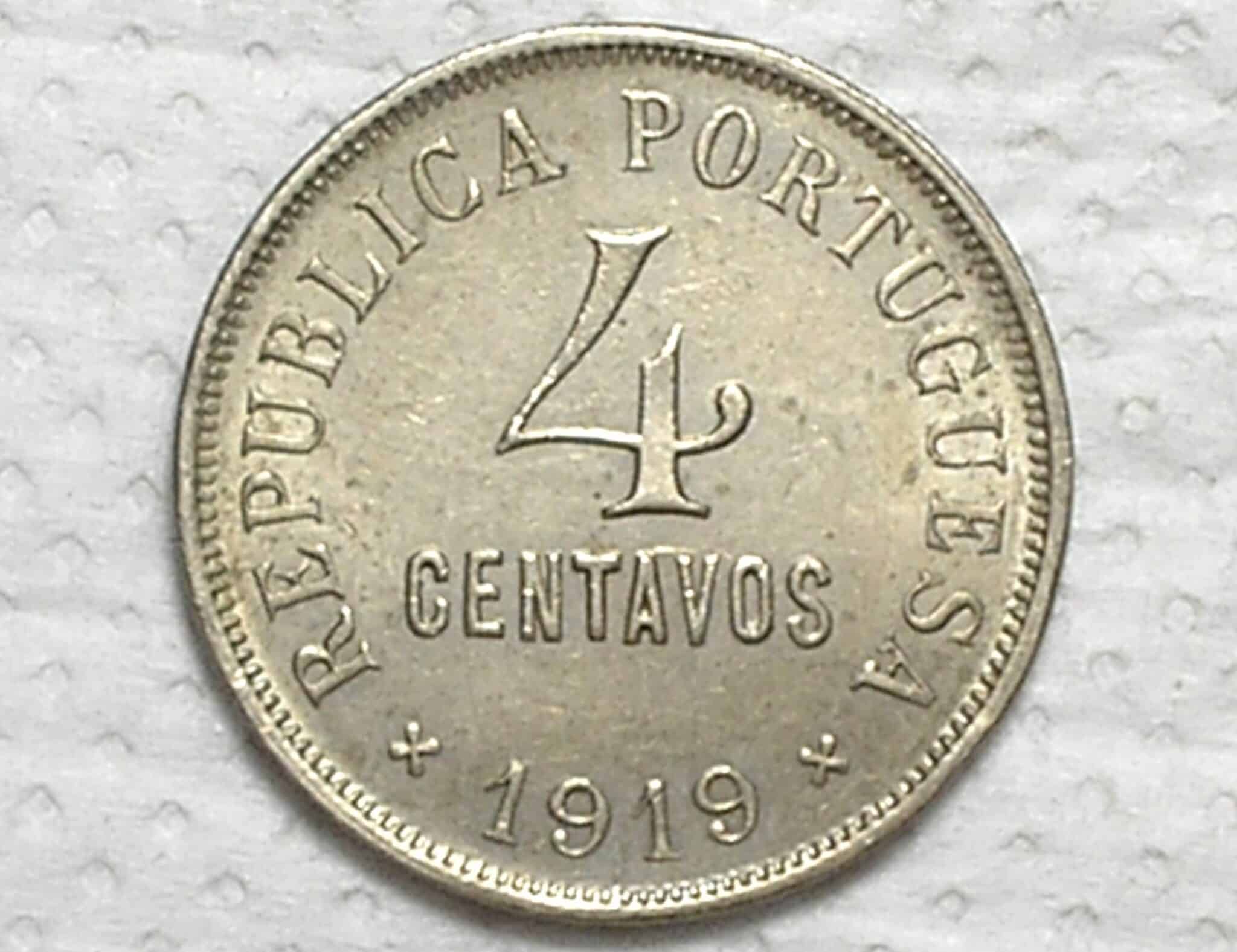 Portugal) 4 Centavos - 1917 / Soberba / Co/Ni / box50.3