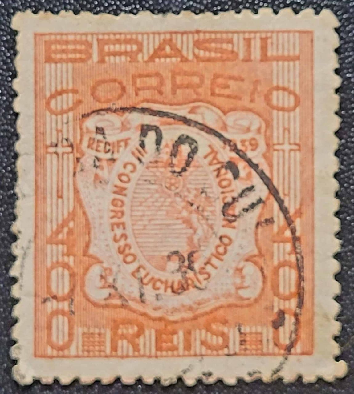Comemorativos - RHM C0137 (Usado) 400 Réis - 3º Congresso Eucarístico Nacional Recife/PE - 03/09/1939 (Selos do Brasil)