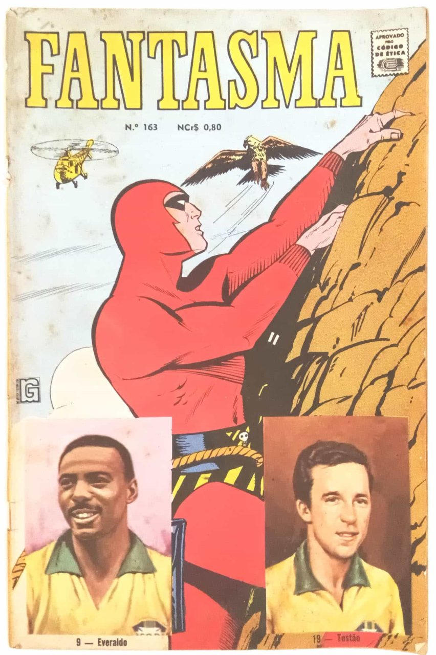 Fantasma nº 163, com álbum de figurinhas, Rge-1970. HQ/Gibi/Álbum de figurinhas