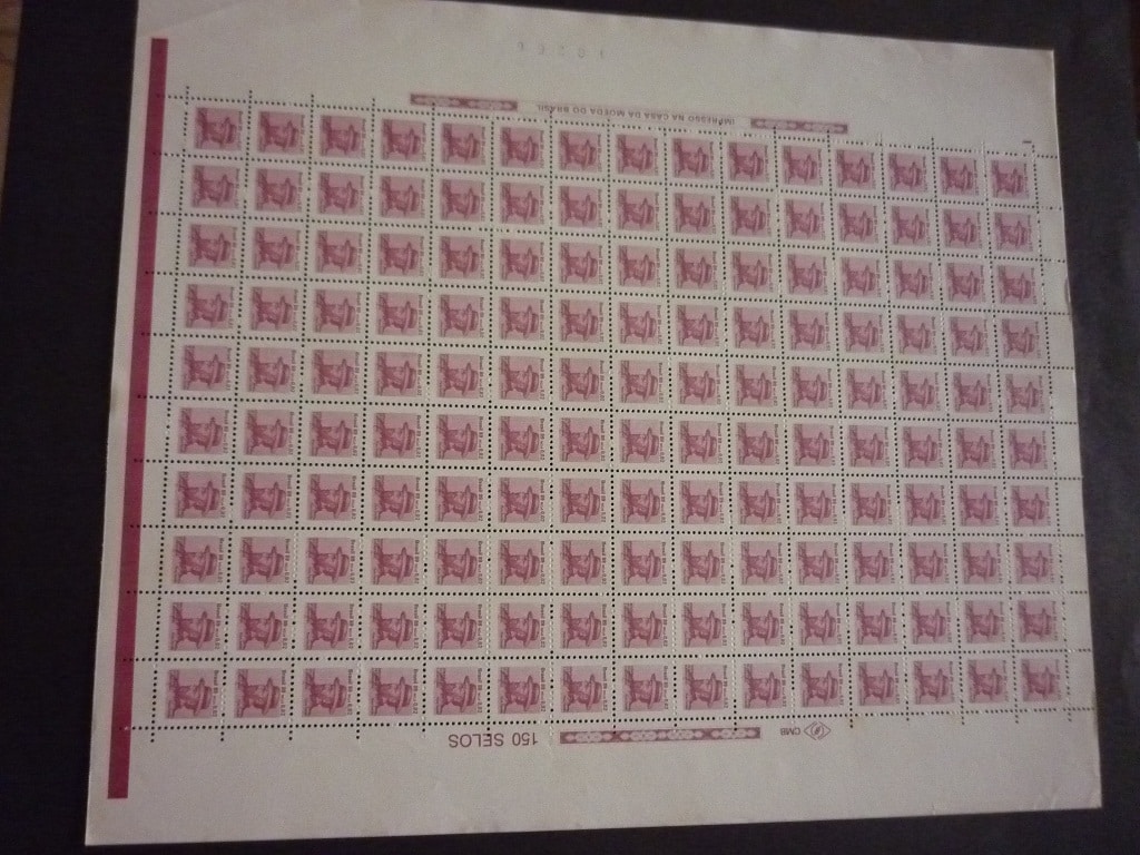 folha de selos do brasil 1 001 Casa do Colecionador