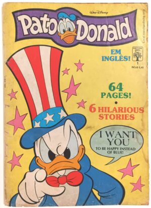 Pato Donald Em Inglês!, número 1, Abril-1989. HQ/Gibi