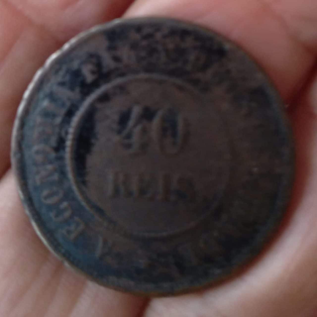 244t moeda Brasil 1897. 40 reis.