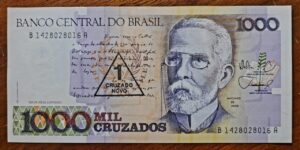Cédula C198 - 1 Cruzado Novo (FE) - Ano 1989