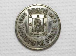 Medalha Casa Das Beiras Rio De Janeiro Jubileu De Prata 1958 1978 Viriato Metal Em Niquel Macico Escassa