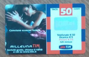 24Q. cartão telefone Pré pago Tim Milleuna 50 tacs. ser Fiel .