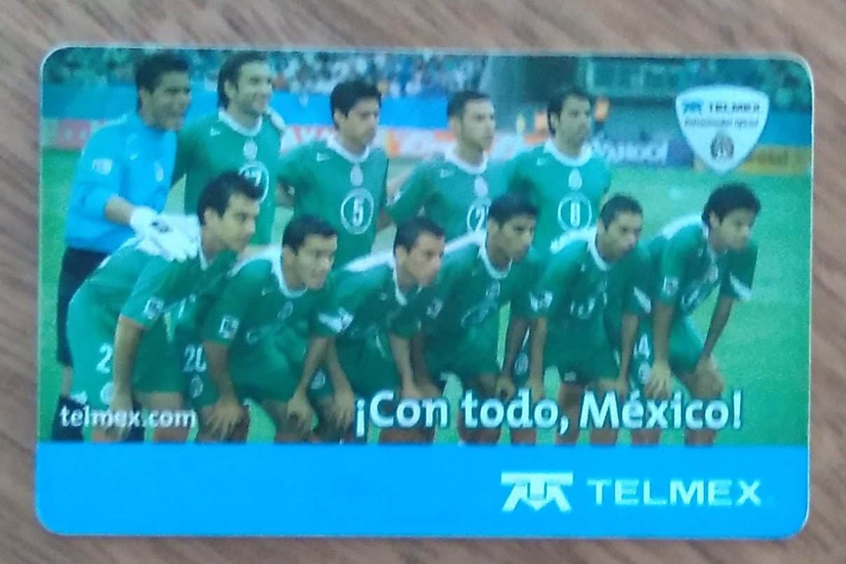 Cartão telefone México Ladatel. Com todo em Alemanha 2006 grupo D.