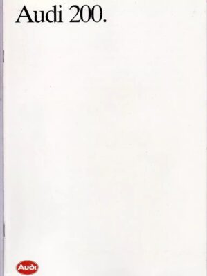 Folder De Venda Concessionaria Audi 200 - 1990 - Em Ingles