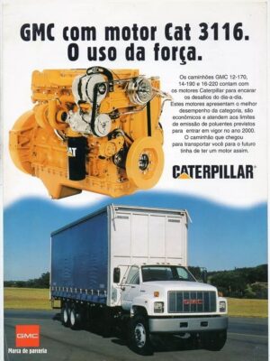 Folder Propaganda Caminhão Gmc Com Motor Caterpillar 3116