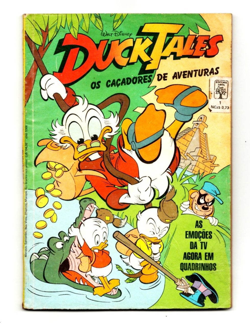 Hq Gibi DuckTales - Nº 1 - Editora Abril - 1988 - Formatinho