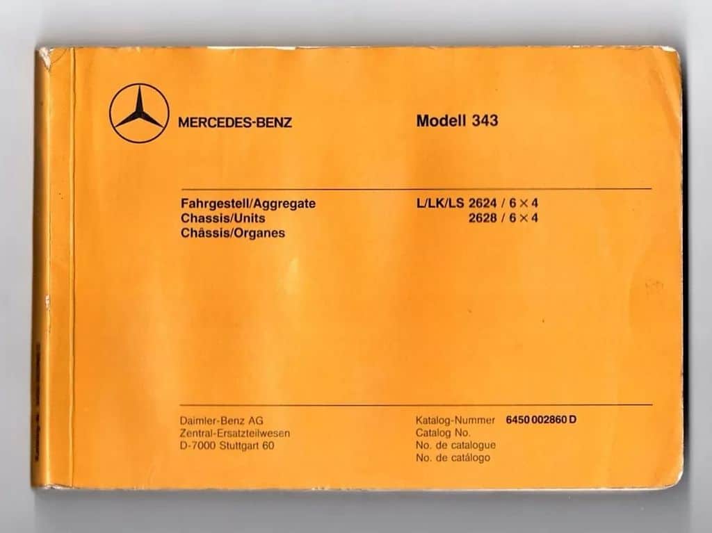 | Casa do Colecionador Manual Chassis Caminhao Mercedes Benz 2624 2628 - 1987