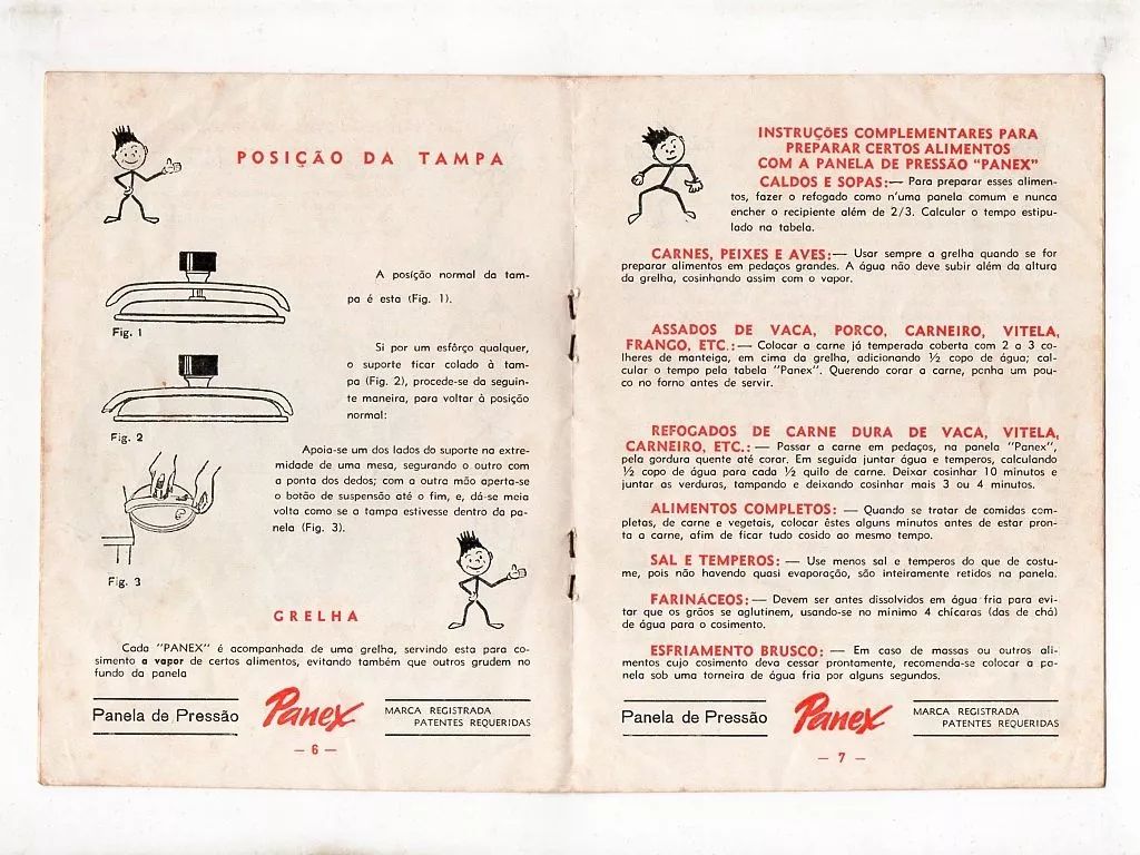 | Casa do Colecionador Manual Das Panelas Panex Instruções E Receitas - Anos 50