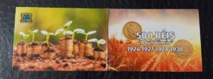 Moedas do mundo Encarte com moeda de 500 Réis Sku 551