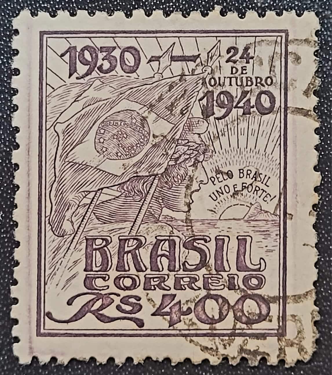 Comemorativos - RHM C0157 (Usado) 400 Réis - Decênio do Governo de Getúlio Vargas - 18/12/1940 (Selos do Brasil)