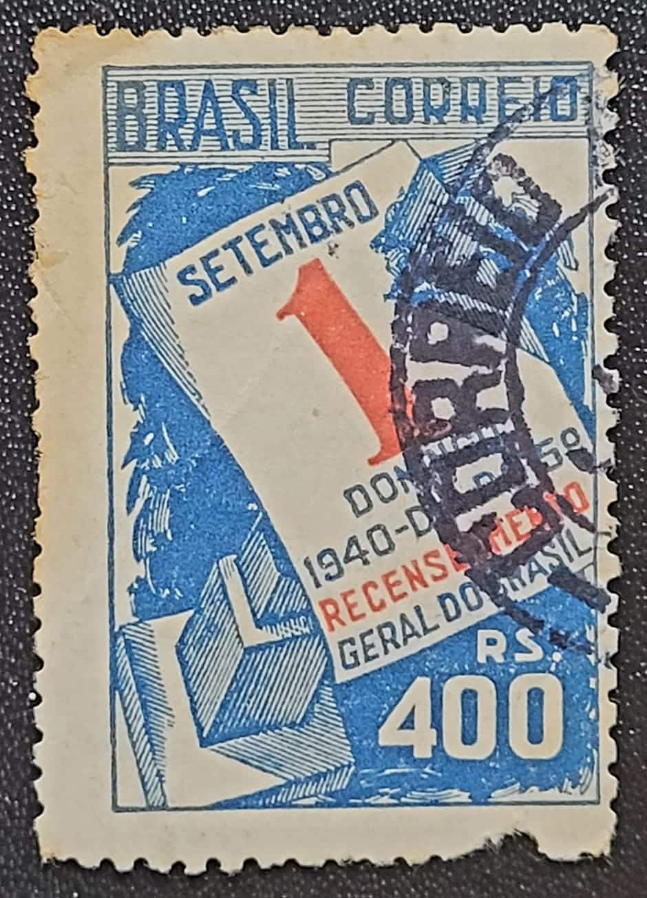 Comemorativos - RHM C0158 (Usado) 400 Réis - 5º Recenseamento Geral do Brasil - 14/01/1941 (Selos do Brasil)
