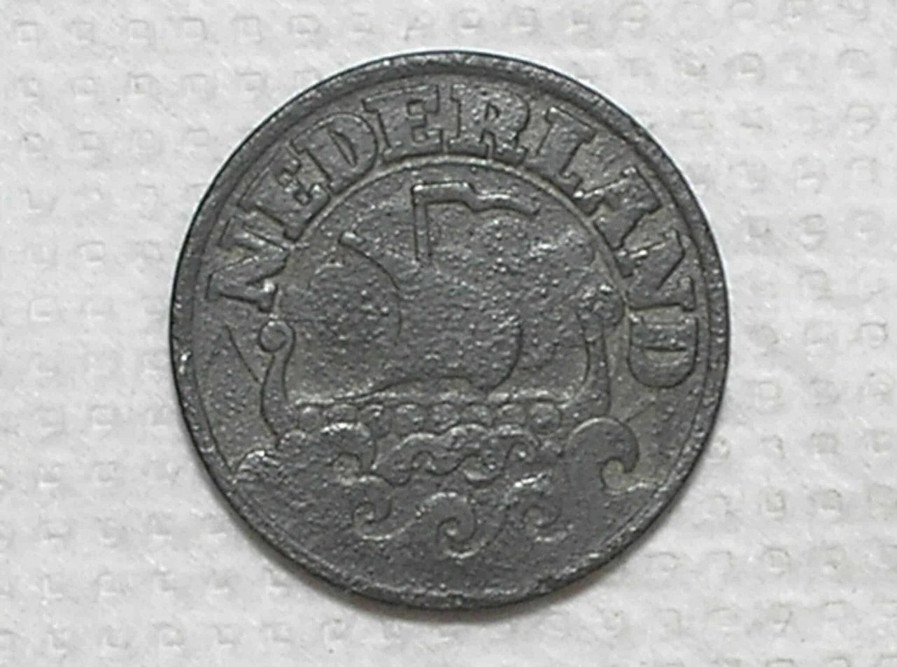 Netherland) 25 Cents - 1942 / 2ª Guerra / 5g - 26mm / Zinc / box53