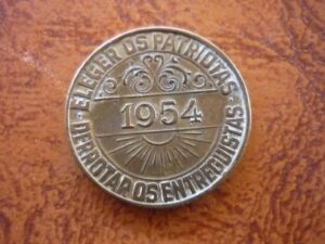 TIRADENTES MEDALHA 1954 ELEGER OS PATRIÓTAS .