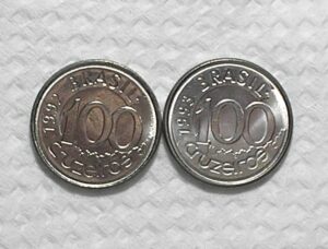 100 Cruzeiros - 1992 / 1993 / Peixe Boi / Flor de Cunho / box55.2