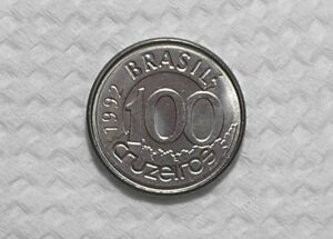100 Cruzeiros - 1992 / Peixe Boi / Flor de Cunho / box55.1