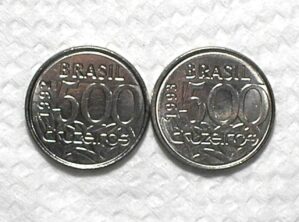 500 Cruzeiros - 1992 / 1993 / Tartaruga / Flor de Cunho / box55.3