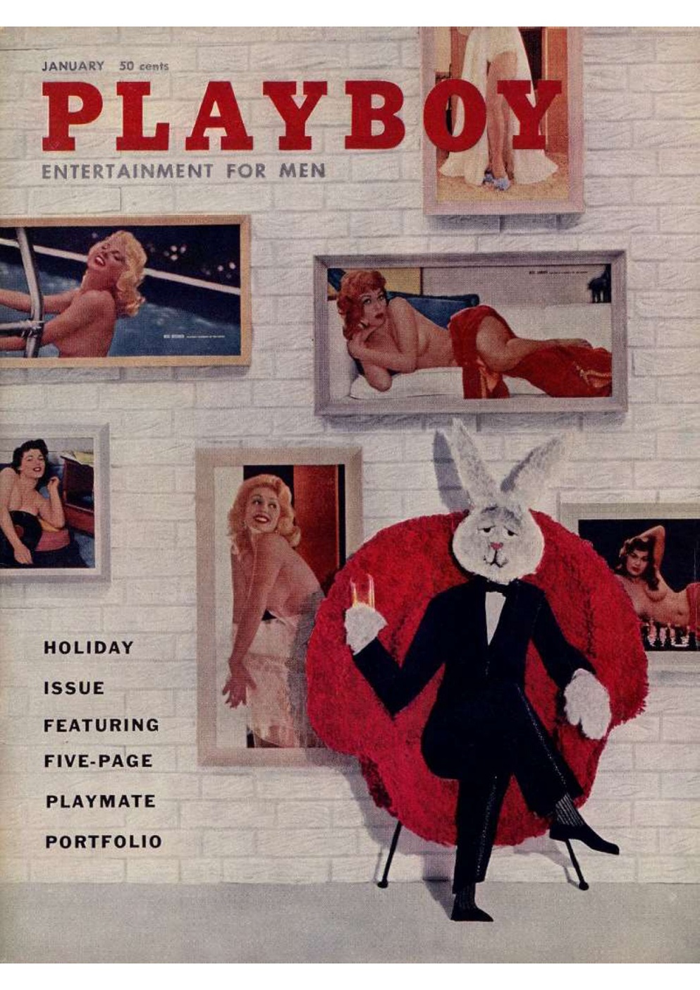 Playboy Americana No 49 Janeiro 1958 Capa Casa do Colecionador