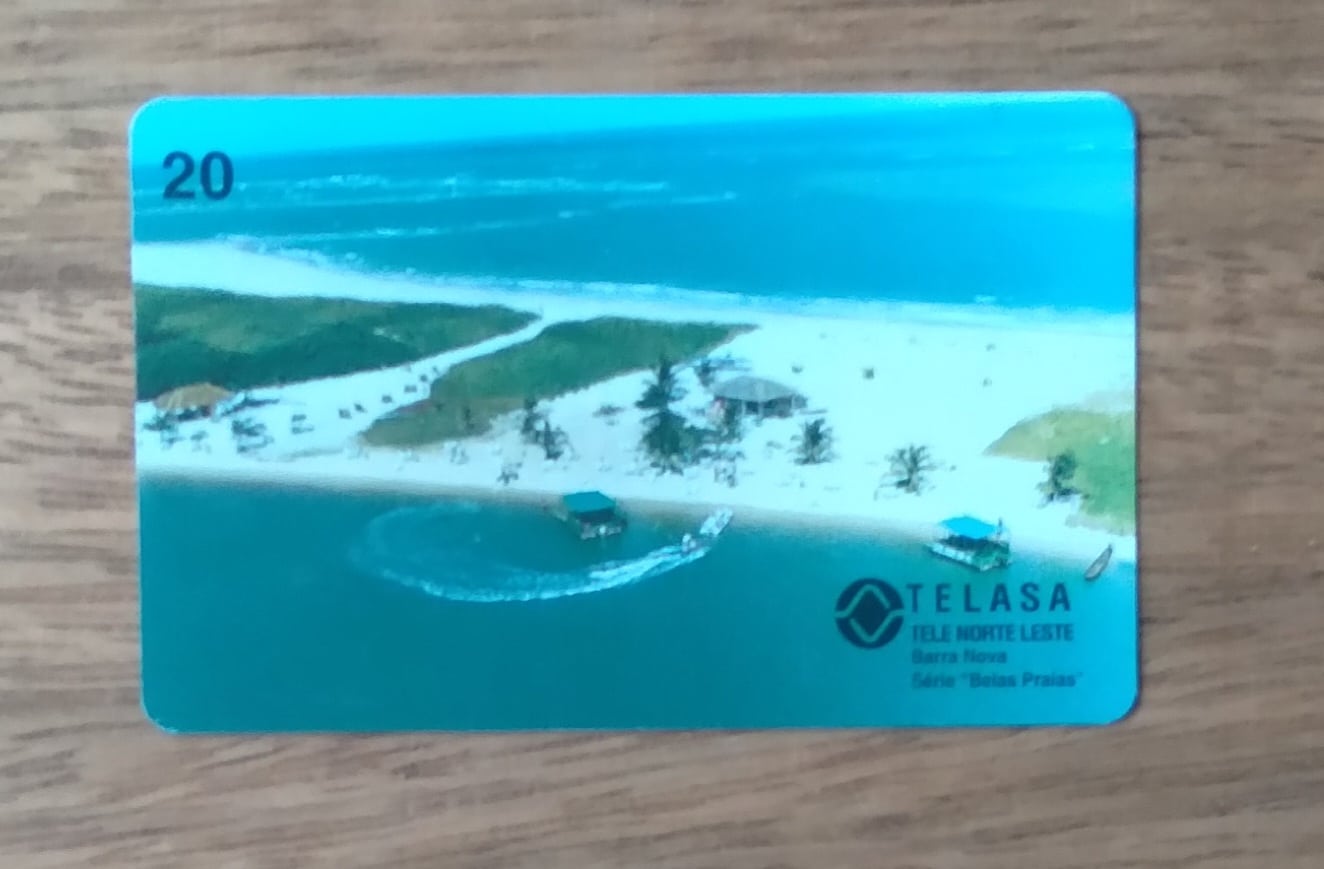 Cartão telefone Brasil Telasa TNL 199903. Belas praias Barra Nova.