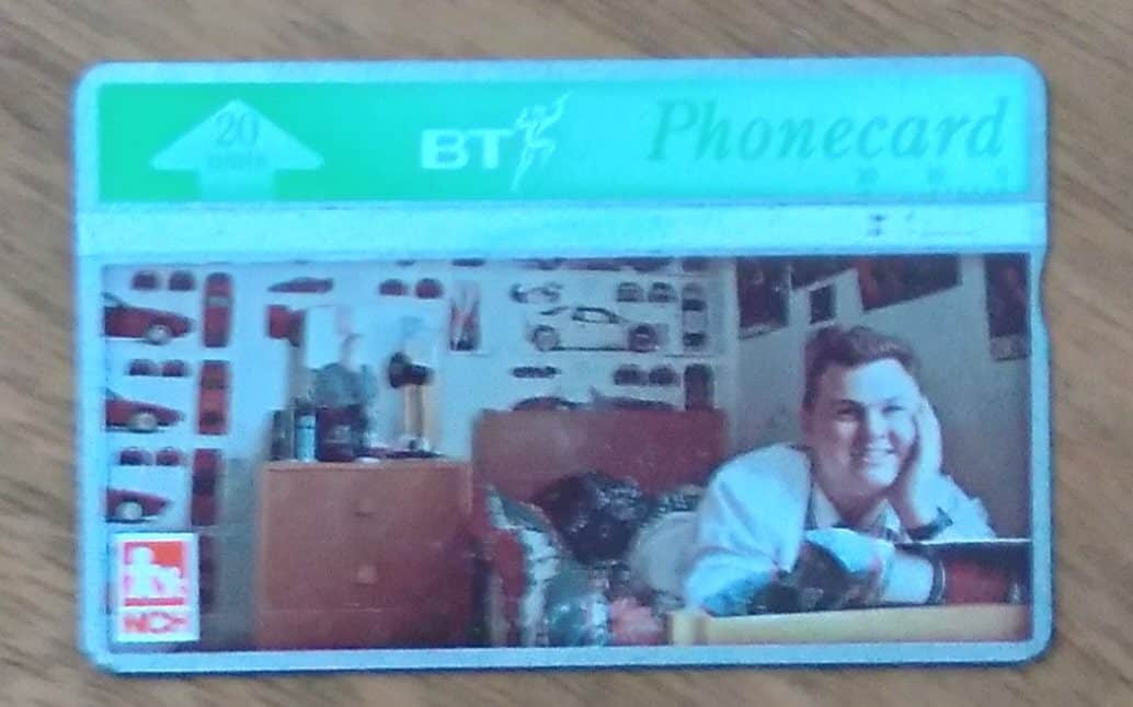 Cartão telefone Inglaterra BT NCH Chris sala de trabalho.