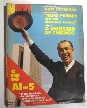 Revista Importante "Manchete" nº 1395, de Janeiro de 1979 - ano 27, com 130 páginas, Juscelino o fim do AI-5. Revista muito conservada e muito Ilustrada com várias informações da atual época. Uma aula de História.
