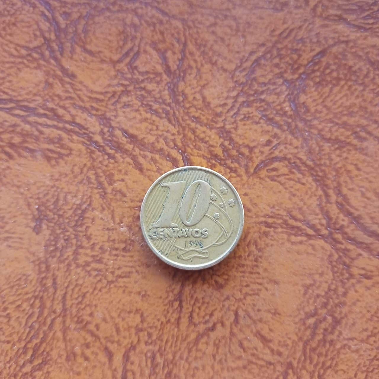 | Casa do Colecionador 10 centavos real 1998, variante duplo ver fotos.
