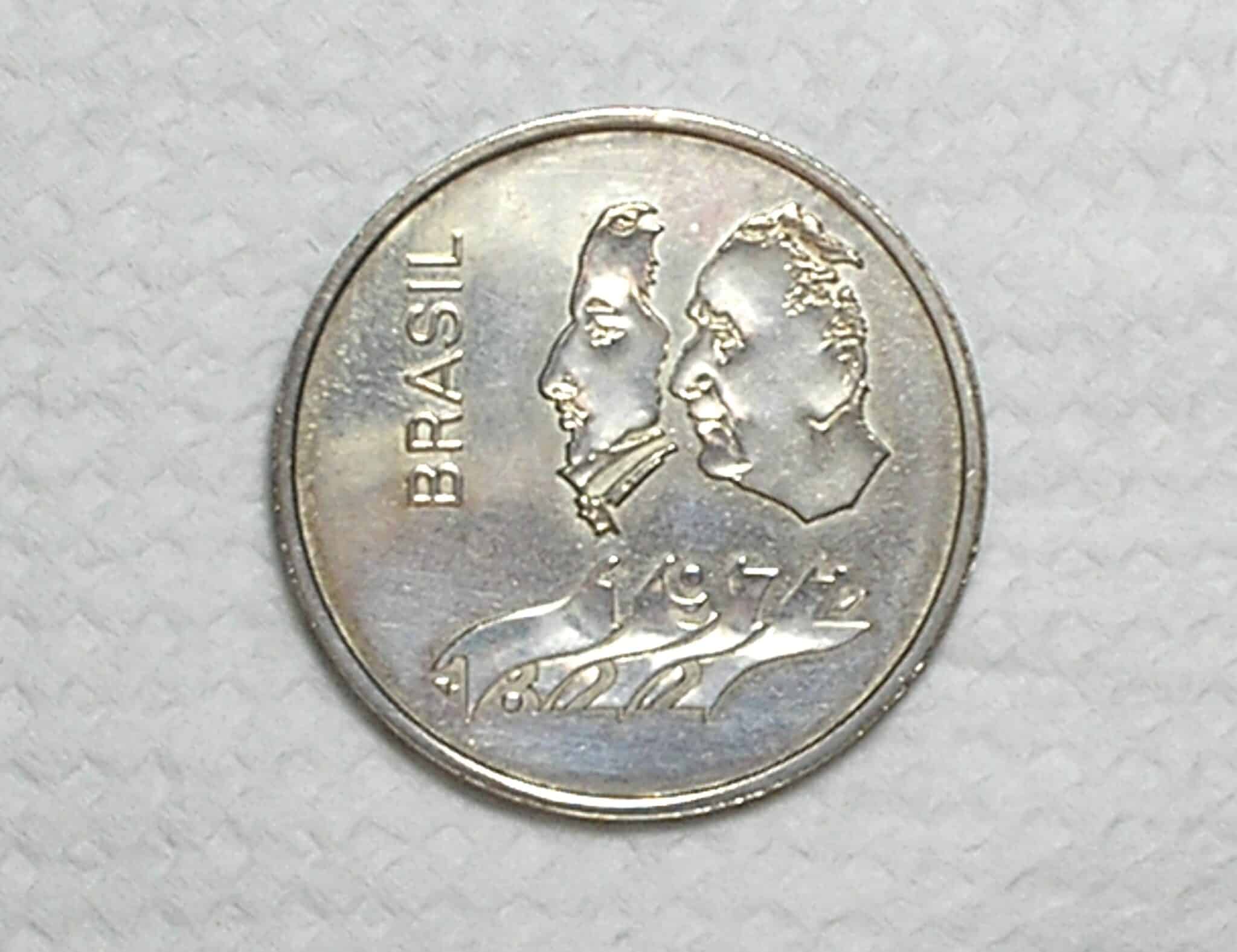 20 Cruzeiros - 1972 / Módulo Maior de 35 mm / Prata / Flor de Cunho / Cod.300