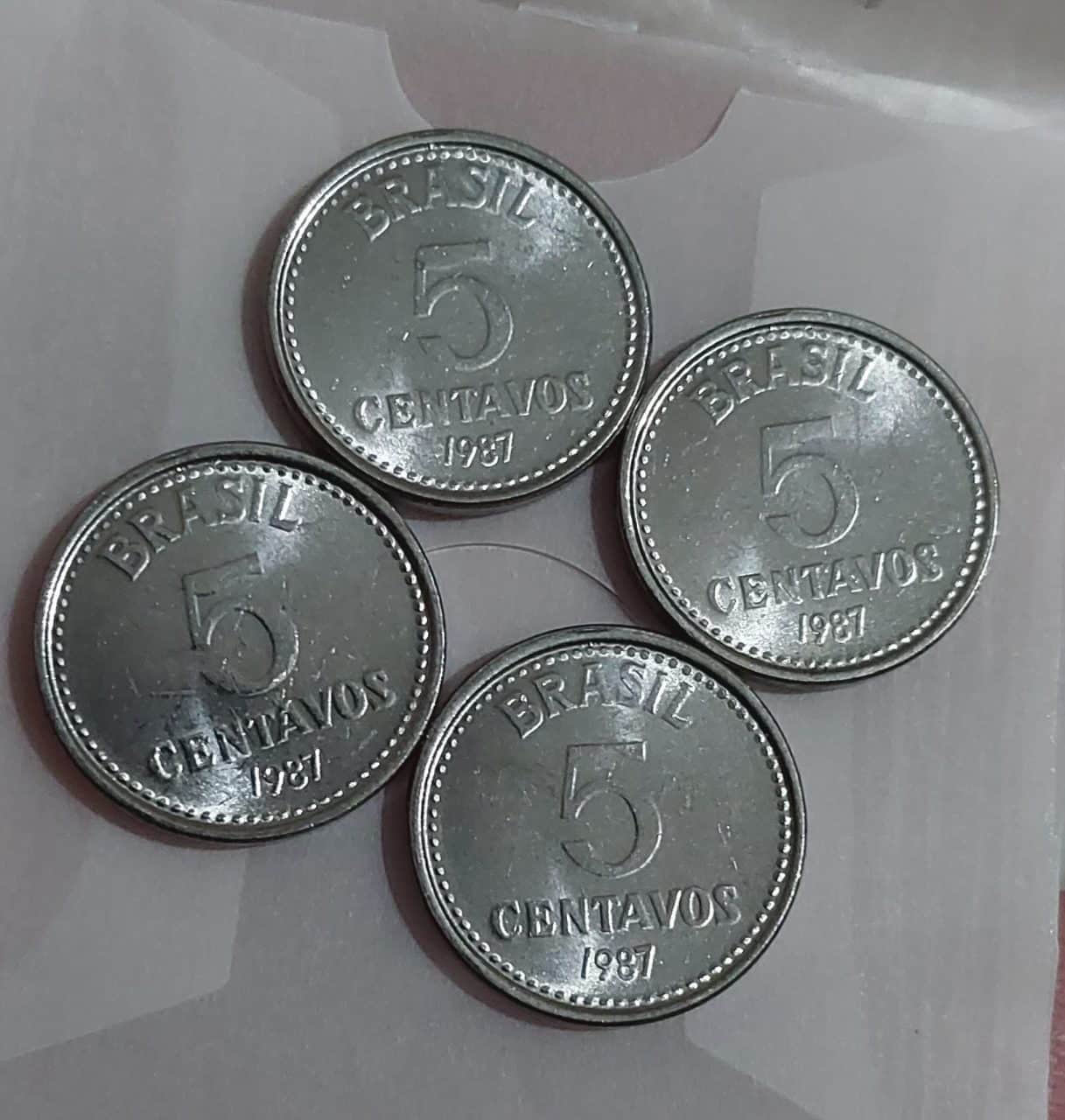 5 Centavos 1987 Sob/FC escassa Sku 1124