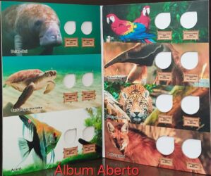 Álbum para moedas Fauna Brasileira Sku 1208