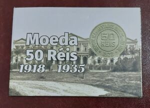 Blister+moeda de 50 Réis Sku 1218