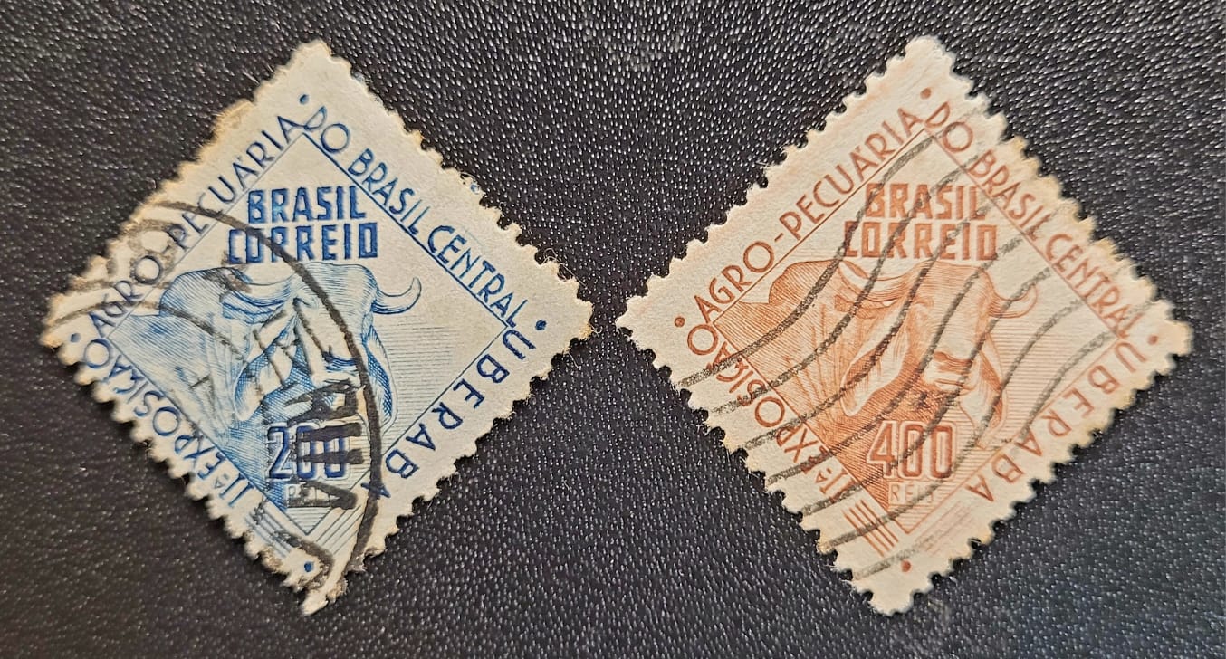 Comemorativos - RHM C0171 e C0172 (Usados) Série Completa – 2ª Exposição Agropecuária do Brasil – Uberaba/MG – 01/05/1942 (Selos do Brasil)