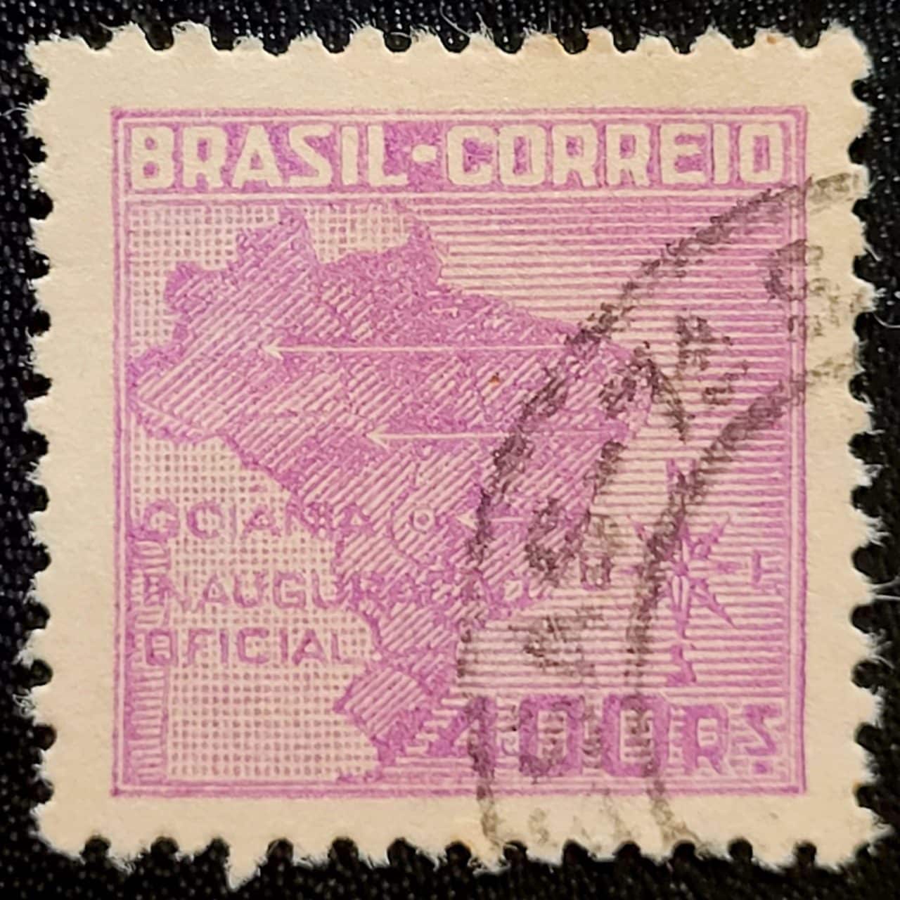 Comemorativos - RHM C0175 (Usado - Variedade) Inauguração de Goiânia / GO - 05/07/1942 (Selos do Brasil)