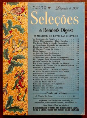 Seleções do Readers Digest Nº 0186 a 0191 - Dezembro de 1957